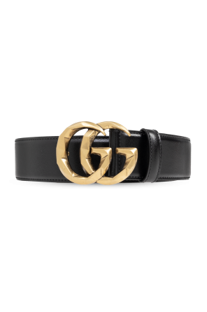 GUCCI ブラック レザーベルト MA416 AP001 dc9b8e4cf94c1a18b612d60d80320e